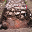 Remains of a wall in Trench 1 after the removal of rubble