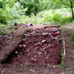 The bank in Trench 2 as it first appeared after the topsoil had been removed
