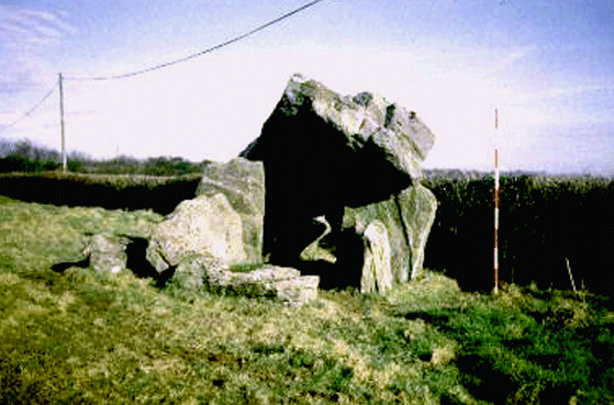 Gaerllwyd chambered tomb at Shirenewton, Monmouthshire.