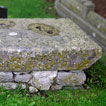 In 1550, stone altars were replaced by wooden communion tables.  
    This medieval altar slab ended up in the churchyard at Colwinston (Vale of Glamorgan)