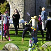 The centre of village life.  St Mary's church at Wenvoe (Vale of Glamorgan) welcomes 
    the neighbours to a scarecrow festival