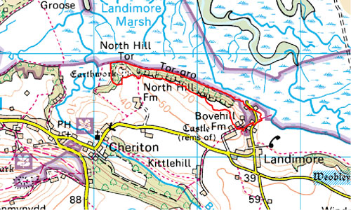 Tor-gro and North Hill Tor Location Map
