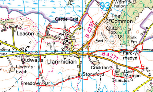 Llanrhidian Location Map