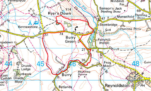 Burry Location Map