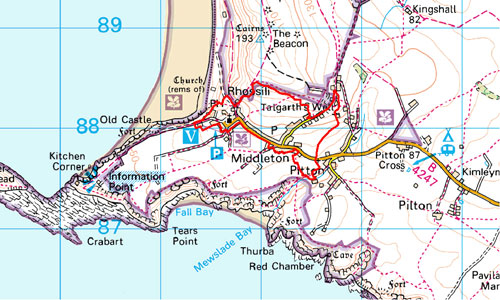 Rhossili and Middleton Location Map