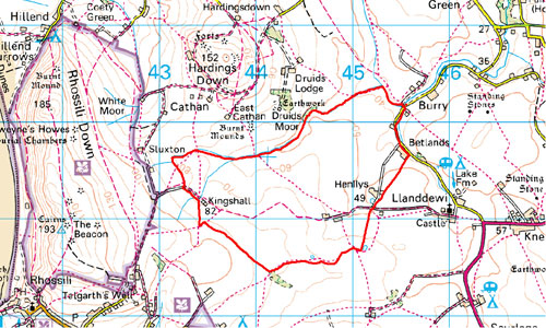 Henllys Location Map