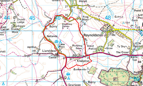 Knelston Manor Location Map