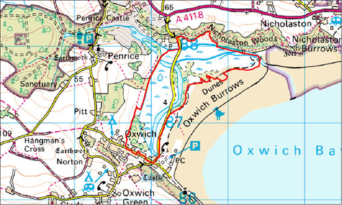 Oxwich Marsh Location Map