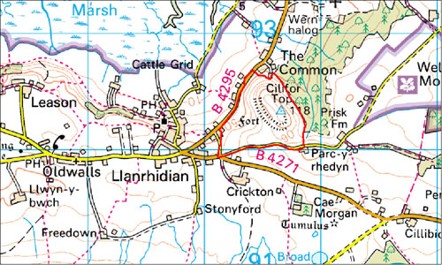 Cil Ifor Location Map
