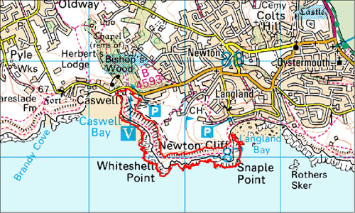 Newton Cliffs Location Map