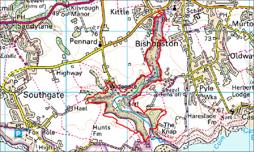 Bishopston Valley Location Map