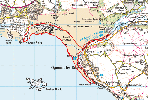 HLCA 015 Trwyn Drenewydd i Garreg Ddu, Aberogwr:015 Newton Point to Black Rocks, Ogmore-by-Sea