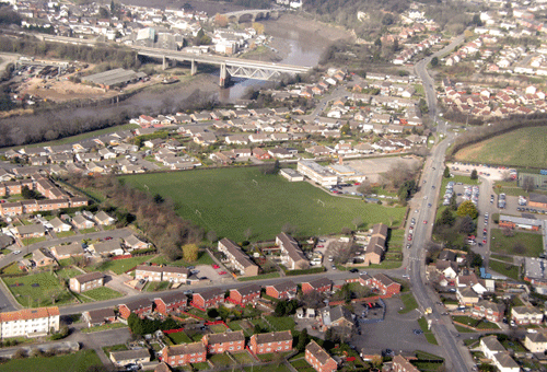 'Aerial view of the Chepstow transport Corridor