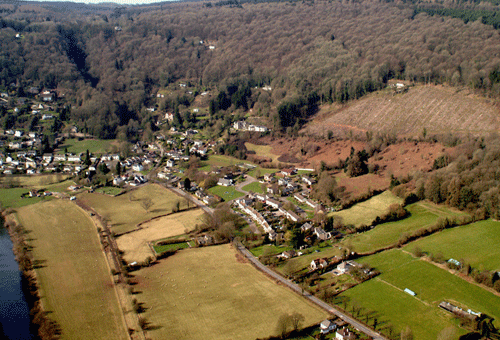 Aerial view of medieval/post-medieval settlement within HLCA024