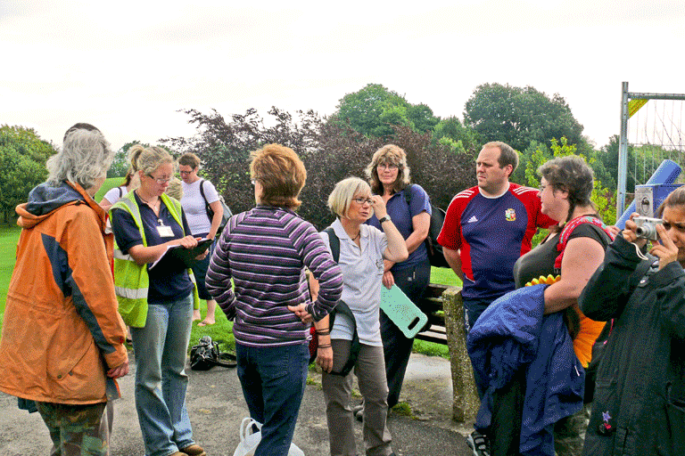 Volunteers undergoing their on-site induction